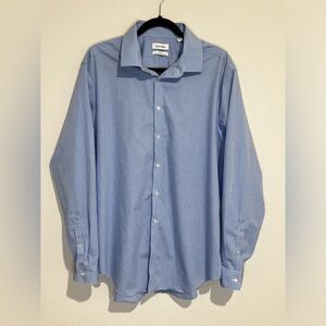 Calvin Klein dress shirt blue Men's size XL slim fit